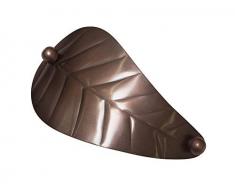 Gardinia Fermatenda a Foglia, per Decorare e Fermare Le Tende, Bronzo, 15 x 8 cm