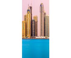 ID PeelitStickit-018 60 x 130 cm, Altezza Dubai Marina City, di Alta qualitÃ , Carta da Parati, in Vinile, da Parete
