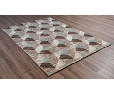 Serdim Rugs Tappeto Moderno a Quadretti per Soggiorno, Design Geometrico, Extra Morbido, Altezza 11 mm, 160 x 230 cm