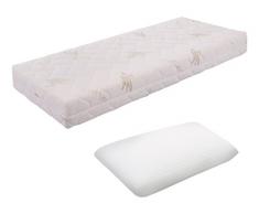 MiaSuite MATERASSO SINGOLO LUPIN III 80X195 ALTO 22 CM SFODERABILE MULTIONDA + CUSCINO LATTICE ALTO 12 CM RELAX ORTOPEDICO