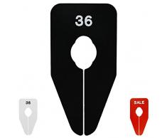 Plastica Tecnica Vlotho â La grandezza Originale trovatore: Modello Nero Tagliente per la Misura su Asta Appendiabiti, 5 Pezzi, Dimensioni a Scelta.