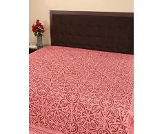 RAJRANG Lenzuola Indian Etniche/Copriletto Applique di Lavoro Doppia Biancheria da Letto
