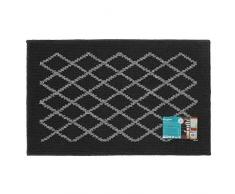 JVL Bergamo Backed in Lavatrice Ingresso zerbino, Polipropilene/Lattice, Nero/Grigio, 80Â x 50Â x 1.2Â cm