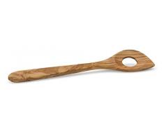 Continenta Cucchiaio da Cucina, miscelazione Cucchiaio, Cucchiaio di Legno, con Angolo e Foro, in Legno d ulivo, 30Â cm