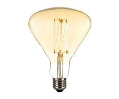 Homemania HOMDL-AM0165 Lampadina New Orleans per Lampada, Lampadario, Sfera, Globo, Bulbo, Trasparente in Vetro, Rame, 12.5 x 12.5 x 14 cm