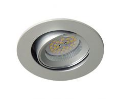 Wonderlamp W-E000035 Basic Basic - Faretto da incasso, 89 mm, Alluminio, oscillante