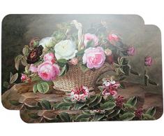 EASY LIFE Tavolo Matte (Polipropilene), Porcellana, Multicolore, 45Â x 30Â x 0.1Â cm