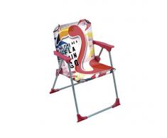 zaska ZK50317 - Sedia Pieghevole in Metallo e Tessuto, Modello Flamingo, Multicolore, 53H x 32 x 38 cm
