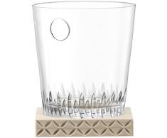 LSA Tatra Secchiello per Il Ghiaccio & Base in Frassino h18.5Â cm Chiaro/Taglio, Trasparente