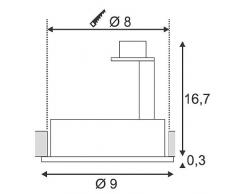 SLV, Luce da incasso, forma rotonda, GU10