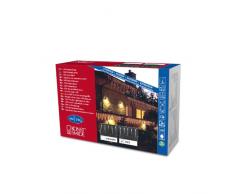 Konstsmide 2746-202 Ghiaccioli Luminosi a LED, 16 ghiaccioli, 24 diodi a Luce Bianca Fredda, trasformatore Esterno 24 V, 0,72 W, Cavo Bianco