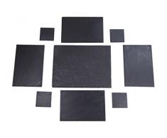 Izasur-Spain Numero 3Â Composizione di Tavolo, Pietra, Nero, 40Â x 30Â x 4.8Â cm, 9Â Pezzi