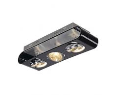 SLV, Lampada da parete o soffitto a 3 faretti, in alluminio spazzolato, G5.3