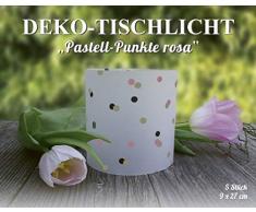 MarpaJansen 486.120-00 - Portacandele di carta trasparente, 9 x 27 cm, colore: Rosa