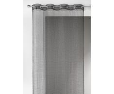 Home Maison 09402-8-AL Tenda Rete con Paillette, con Occhielli, 140 x 240 cm, Nero, 140 x 240