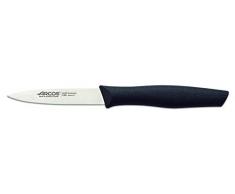 Arcos Serie Nova, Spelucchino Coltello per sbucciare, Lama Acciaio Inossidabile NITRUM 85 mm, Manico Polipropilene, Colore Nero