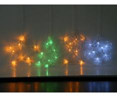Best Season finestra sihouette Albero di Natale, 8 Oro LED, Plastica, Verde, 1 x 16 x 22 cm