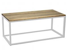 Tavolino iCub da salotto industriale vintage Bianco 45x70 40cm