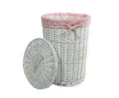 dvier vwwk 22wrd della Biancheria B Cestino, Cestino, Bianco, 39Â x 39Â x 54Â cm