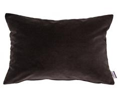 Tom Tailor 562548, Federa per Cuscino, 1 Lato in Lino, 1 Lato in Velluto, 30 x 50 cm, Marrone (Braun)