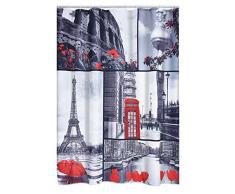 Ridder Slow Down - Tenda da Doccia in Poliestere, Poliestere, Multicolore, 180 x 200 cm