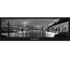 Empire 489 906 New York - Manhattan Ponte di Brooklyn Ponti cittadini Poster Slim - Dimensioni 91.5 x 30.5 cm