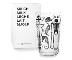 RITZENHOFF Studio Job - Bicchiere da Latte Next Milk, in Cristallo, 250 ml