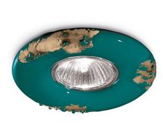 Ferroluce RetrÃ² Faretto a Incasso con Gu10, Verde