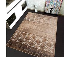 TAPISO Bohemian - Tappeto Classico, Tradizionale, Stile Orientale, Motivo Floreale, Colore Ambra, Avorio, Soggiorno, Camera da Letto, ecotex, 120 x 170 cm