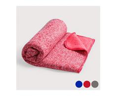 BigBuy Home 145217 - Coperta in Pile, 130 x 160 cm Mediano Beige