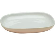 Alessi REB01/77 P Stoneware Set da 4 Sottotazze da Caffè Ovale, in Ceramica, Rosa