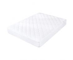 Downcy - Coprimaterasso trapuntato e topper quattro stagioni, extra profondo, Super King, 180 x 200 cm - Bianco