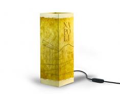 W-Lamp Wl656Shd Napoli Pompei Lampada Arredo, Carta, Crema, 11 X 11 X 32 cm