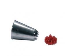 JEM Bocchetta Decorativa Fiore Diretto in Acciaio Inox per Sac à Poche, Grande, n. 1G