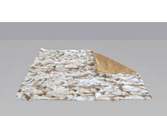 bokke Coperta di Pelliccia Rabbit, Pelle Naturale, Natura Beige 90Â x 150Â cm, 150Â x 90Â cm