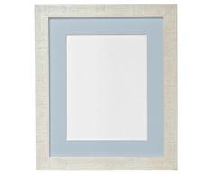 PER POSTA profondità CORNICI 50,8 x 40,6 centimetri Grain Photo Frame con Passe-Partout luce blu / plastica grigia e vetro al formato A3 Foto Bianco