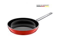 Silit Zeno Red - Padella, 28 cm, in ceramica funzionale, adatta a piani cottura a induzione, colore: Rosso