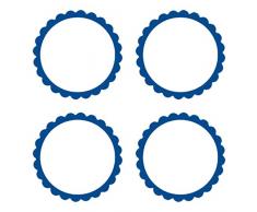 Etichette Amscan Candy Buffet Scalloped, Royal Blue