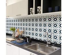 Adesivi Piastrelle Adesive - Adesivo Piastrelle di Cemento - Decorazione Murale Adesivi Piastrelle per Bagno e Cucina - Piastrelle di Cemento Adesivo da Parete - 15 x 15 cm - 60 Pezzi