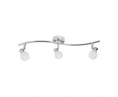 Sulion Minuit Lampada da soffitto con 3Â faretti LED, 15Â W, Cromato, 50.5Â x 7Â x 14Â cm, Cromo, 50.5 x 7 x 14 cm