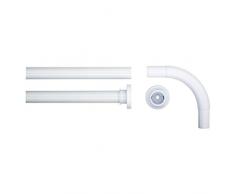 Sealskin Seallux Binario Modulare per Tenda da Doccia, Acciaio Inox, Bianco, 90 x 2,8 x 2,8 cm