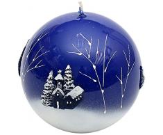 SIGRO Exclusive Winter Dream Series portacandele a Forma di Palla, 100Â mm, Blu Scuro