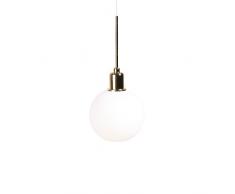 SP Light and Design Diva sospesione Singola, Struttura Oro, Vetro Bianco Lampada a Sospensione 4 W