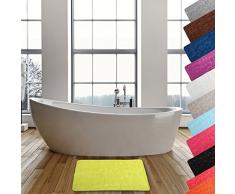 MSV 2108385 ciottoli, Tappetino da Bagno, 50 x 80 cm, Colore: Verde