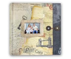 Zep ed46200l Eldorado Album Fotografico a 200Â Buste Carta Laminato Giallo/Grigio/Sabbia/Blu 11Â x 16Â cm