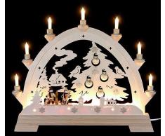 Candela Arco Albero di Natale - 40 x 43/16 x 16 cm - Autentica Tedesco Erzgebirge Candela Arches - KWO