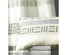 HomeMaison HM69C349885 Cuscino Jacquard Stampato in Poliestere Design Bianco 45 x 45 cm