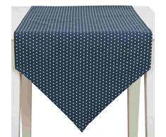 Clayre & Eef TLS65BL - Runner da Tavolo, 50 x 160 cm