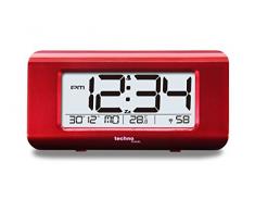 Technoline WT 197 Orologio Radio, Rosso, 14.5x3.8x7.2 cm