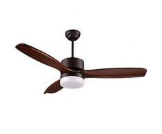 Wonderlamp Keros ventilatore a soffitto Led, 12Â W, Marron